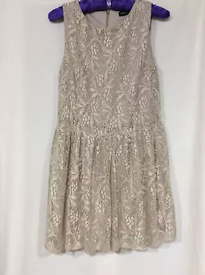 Layers PARIS Vintage Lace Layered Dress Size S - 32” Dusky Pink • £12