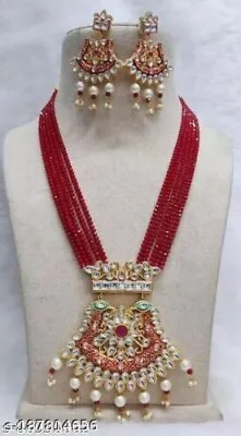 Indian Bollywood Gold Plated Kundan Choker Bridal Necklace Earrings Jewelry Set • $13.49