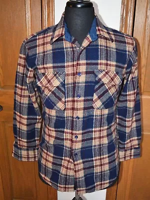 VTG Men's CAMPUS Wool Plaid Shirt  Medium  15 / 15.5  EC • $37.50