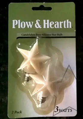 $6 • Buy Plow&Hearth Silicone Star Bulb 3Watt Candelabra1 Pack Of 2 Bulbs Christmas Lites