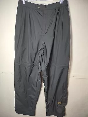 FootJoy DryJoys Golf Rain Pants Mens XL Black Zip-Off Shorts Elastic Waist • $25.59