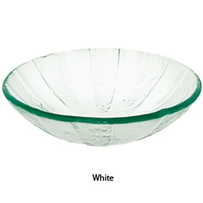 Decolav 17  White Pinwheel Artistic Non-Tempered Glass Vanity Vessel Sink Bowl • $66.49