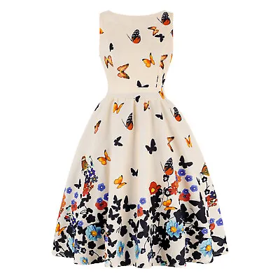 50s 60s Rockabilly Vintage Retro Polka Dot Party Housewife Swing Skater Dress UK • £21.99