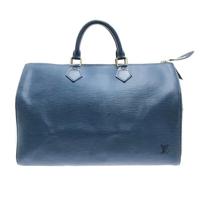 Auth LOUIS VUITTON Speedy 35 M42995 Toledo Blue Epi SP0936 Handbag • $456