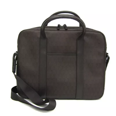 Dunhill WINDSOR L3N781B Men's LeatherPVC BriefcaseShoulder Bag Dark B BF571791 • $369