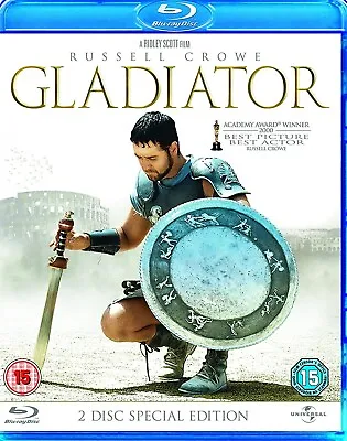 Gladiator Blu-ray (2009) Russell Crowe Scott (DIR) Cert 15 2 Discs Great Value • £2.92