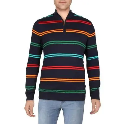 Club Room Mens Striped Knit Cozy Pullover Sweater Shirt BHFO 8000 • $8.99