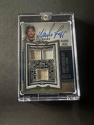 Wade Boggs #6/10 2020 Topps Sterling Auto Tripple Game-Used Jersey/Bat Relics  • $99.99