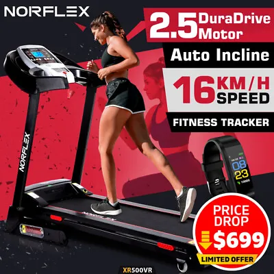 $699 • Buy NORFLEX Electric Treadmill Home Gym Exercise Fitness Equipment Run Auto Incline