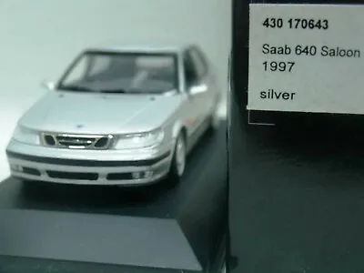 WOW EXTREMELY RARE Saab 9-5 2.3T Saloon 1997 Silver 1:43 Minichamps/9-3/SE/Spark • $169.26