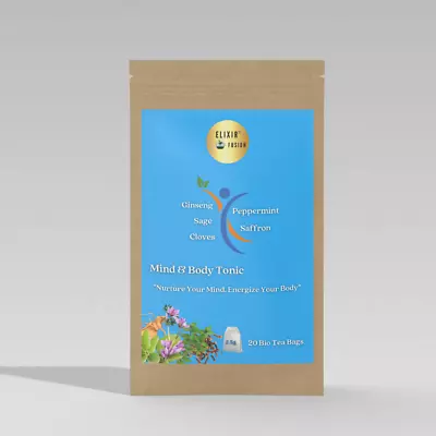 Ginseng Tea Sage Peppermint Cloves Saffron Blend Herbal Tea 20 TB • £3.99