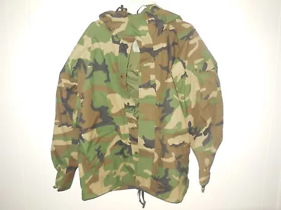 US Army Cold Weather Parka Woodland Camouflage Military Jacket /Coat Medium Long • $54.99