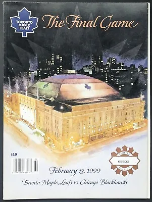 1999 Toronto Maple Leaf Gardens Final Game Program + Press Notes NHL Hockey VTG • $45