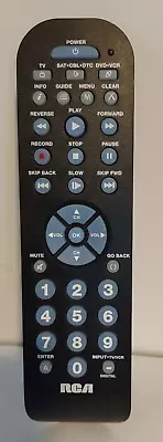 RCA Remote RCR3273Z R20474 3U15EW TESTED WORKING 3 Device Universal TV DVD OEM • $8.89