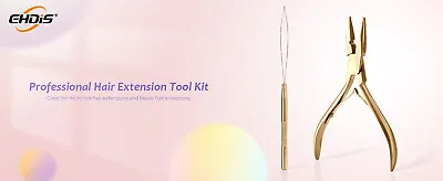 Hair Extensions Beading Kit Microlink Close Pliers Pulling Hook Device Style DIY • $12.73