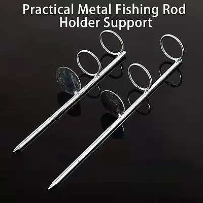 30/40/50cm Fishing Rod Stake Single Fork Pole Fixing Portable Ground Spike Rod • $13.49