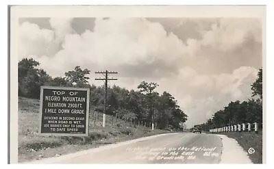 RPPC Negro Mtn National Highway Route US 40 GRANTSVILLE MD Real Photo Postcard • $6.99