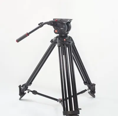 Manfrotto 504HD Head With 546B 2-Stage Aluminum Tripod System • $350