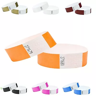 £2.99 • Buy Wristbands Security Party Event Festivals Clubs Tyvek® 19mm Tag Serial Numbered