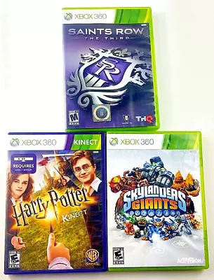 $24.99 • Buy XBOX 360 Lot - Harry Potter-KINECT, Skylanders Giants, Saints Row The Third  P4