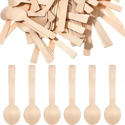 500 Pack Mini Wooden Spoons 3.9 Inch Disposable Wooden Spoons Birch Wooden De... • $31.57