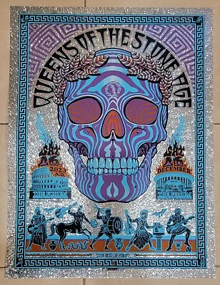 Queens Of The Stone Age Poster Forum EMEK QOTSA 2023 Blue Bubble Foil #15/35 • $280