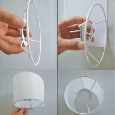 DIY Circular 11 To 40cm Lampshade Frame Ring Set Lamp Light Shade Kit E27 To E14 • $12.76