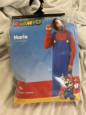 Super Mario Brothers Mario Costume Adult Size S/M Blue Coveralls Red Shirt New • $40