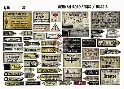 Verlinden 1/35 German Road Signs Operation Barbarossa Russia WWII [Diorama] 20 • $16.96