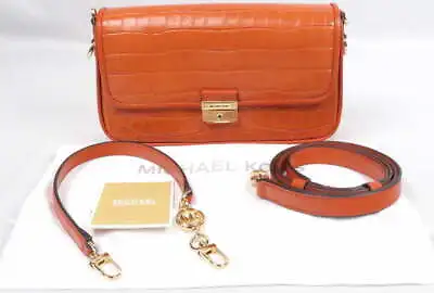 Michael Kors Small Bradshaw Purse Convertible Shoulder Bag Handbag Orange • $118