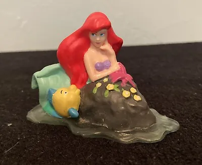 Ariel & Flounder Cake Topper Disney The Little Mermaid 2' X 3  PVC Vintage 90's • $10.10