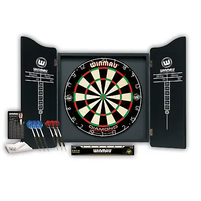 Winmau Professional Home Darts Centre - Dartboard Cabinet And Darts • £86.95