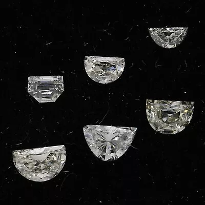 Lot Loose Natural Untreated Half Moon Diamonds Mix Color Clarity Over 1ct • $449