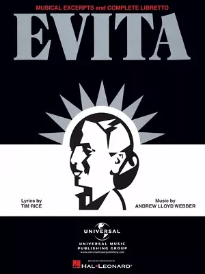 Evita Musical Excerpts And Complete Libretto Sheet Music Vocal Book 000120566 • $19.95