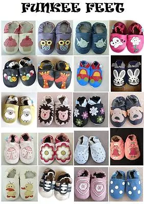 New Soft Leather Baby Shoes Boy & Girl Shoes 0-6 6-12 12-18 18-24 Unisex • £8.50