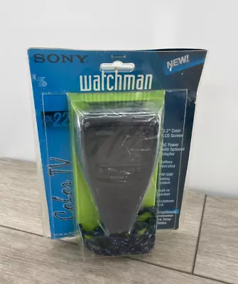 Vintage 1994 Sony Watchman FDL 22H Lcd Mini Color Television Tv Charcoal Gray • $27.99