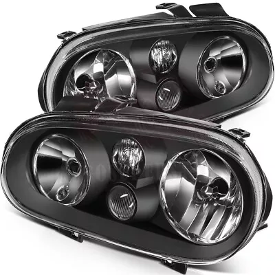 Pair Headlights Assembly For 1999-06 Volkswagen GOLF CABRIO Hatchback 4-Door • $89.24