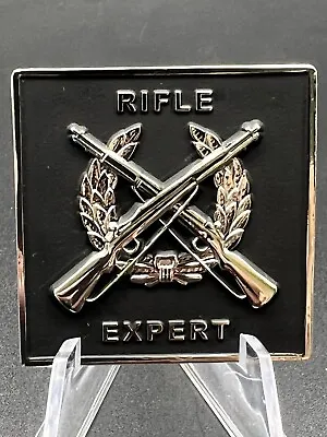 Marine Corps Rifle Expert Badge 1.75  Black Challenge Coin • $21.99