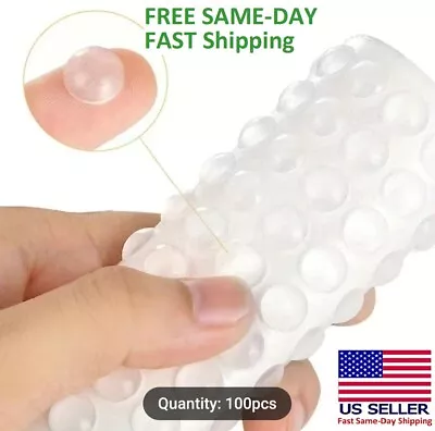 100pcs Drawer Rubber Bumpers Pads Clear Cabinet Door Dots Self Adhesive Feet_USA • $6.95