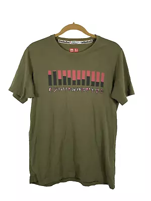 Vtg Japan Uniqlo X Monster Hunter Weapons Gauge Mens T Shirt Olive Sz L • $20