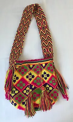 Multicolor Wayuu Colombia Mochila Bag            -        Q38 • $38.99