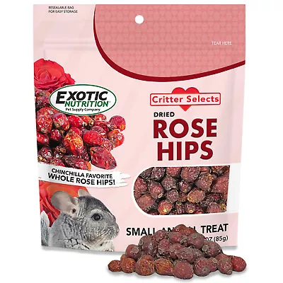$9.99 • Buy Dried Rose Hips (3 Oz.) - Healthy Treat - Chinchilla, Prairie Dog, Degu, Rabbit