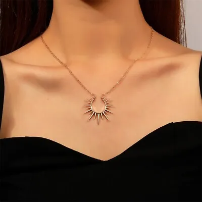 Sun Flower Pendant Necklace Open Clavicle Chain Fashion Creative Women Jewelry • $1.70
