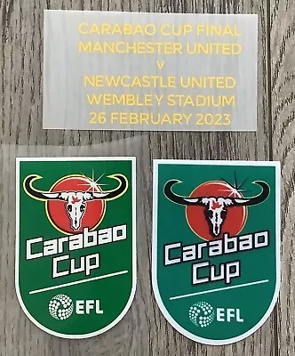 2023 Carabao Cup Final MAN UTD Vs NEWCASTLE Match Details Patch Badge • $8.88