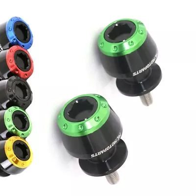 Green ATOM CNC Rear Swingarm Spools 10mm For Kawasaki Z750/Z750S 05-15 14 13 12 • $23.84