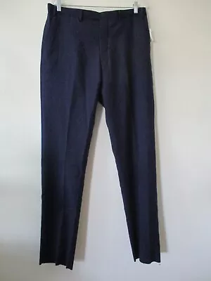 Vince Camuto Mens Size 35W Slim Fit Dress Pants Blue Flat Front Straight Leg New • $15.73