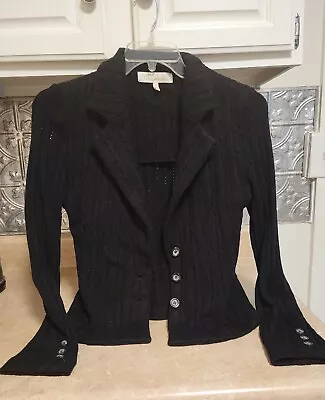 Mainbocher Jacket Sweater Cardigan Small Black • $25.50