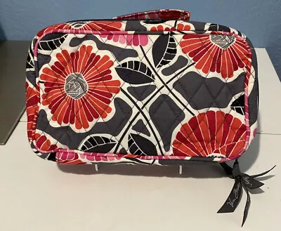 VERA BRADLEY Blush & Brush Make-Up Cosmetic Accessory Bag Case-Rose Blossom • $13.99