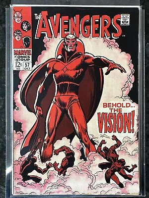 Avengers #57 1968 Key Marvel Comic Book 1st Appearance Of Vision 2nd App Ultron • $279.99