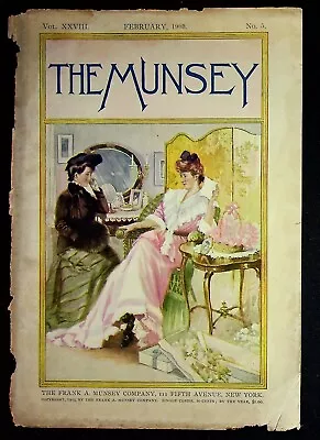 Artist Illustrated Cover Only Munsey Magazine February 1903 Victorian Ladies • $9.95